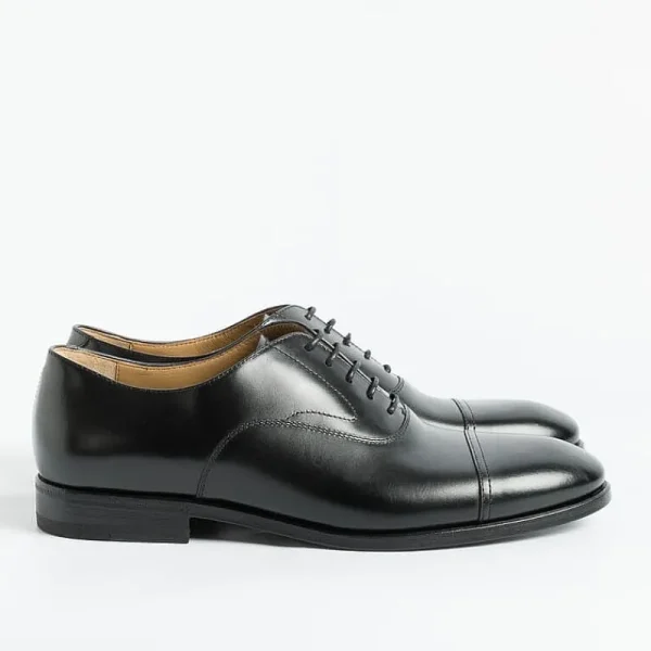 Men HENDERSON Oxfords* - Oxford With Toe Cap 73307 - Black Calf