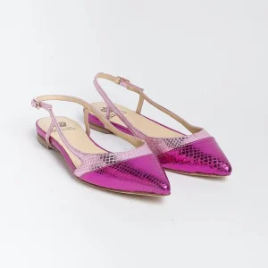 Women L'Arianna Slingbacks*L' Arianna - Sling Back - Ch2006 - Fuxia Laminated Snake