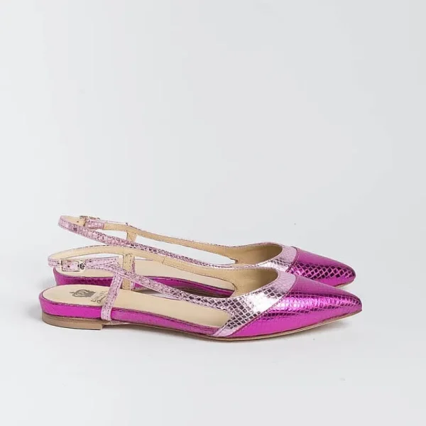 Women L'Arianna Slingbacks*L' Arianna - Sling Back - Ch2006 - Fuxia Laminated Snake