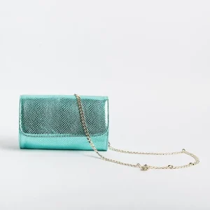 Women L'Arianna Clutch* - Bag - Ester - Turquoise Laminated Snake