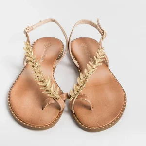 Women MAKIS KOTRIS Low Sandals* - Flat Thong Sandals K870 - Natural