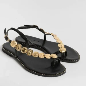 Women MAKIS KOTRIS Low Sandals* - Low Thong Sandals K850 - Black