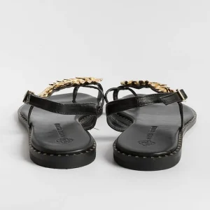 Women MAKIS KOTRIS Flip-Flops Sandals* - Low Thong Sandals K870 - Black