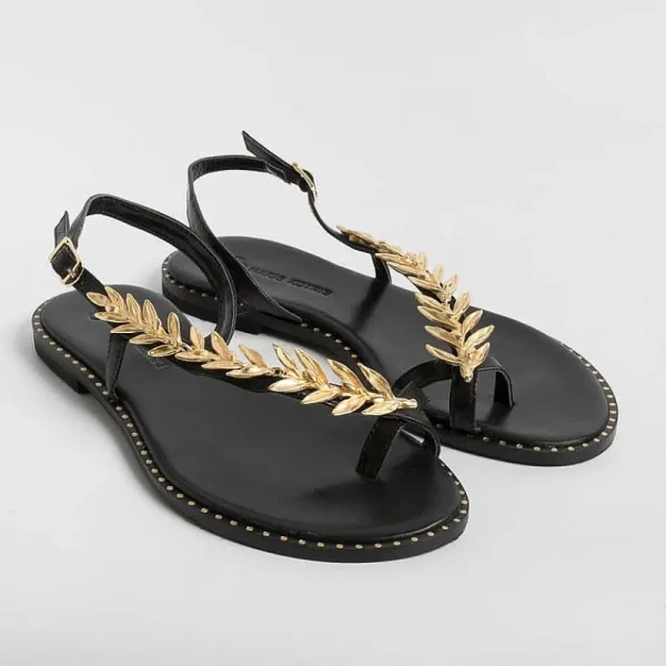 Women MAKIS KOTRIS Low Sandals* - Low Thong Sandals K870 - Black