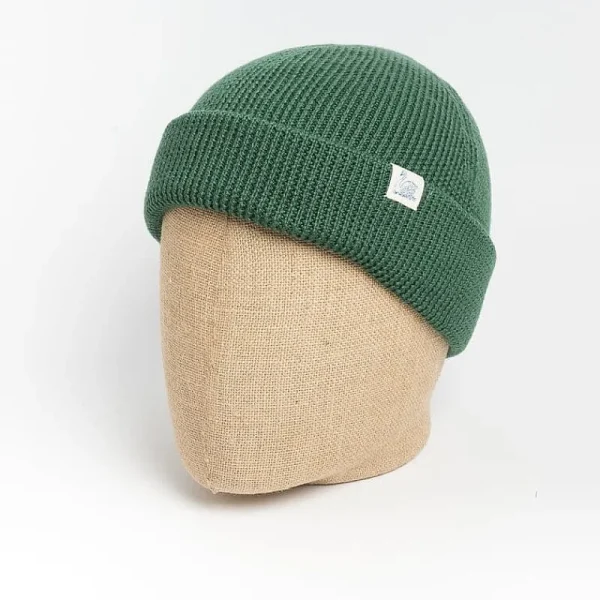 Men MERZ B. SCHWANEN Hats And Caps* - Basic Beanie - 405 Moss Green