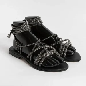 Women PAOLA FIORENZA Low Sandals* - Flat Sandals - Fd22 - Black