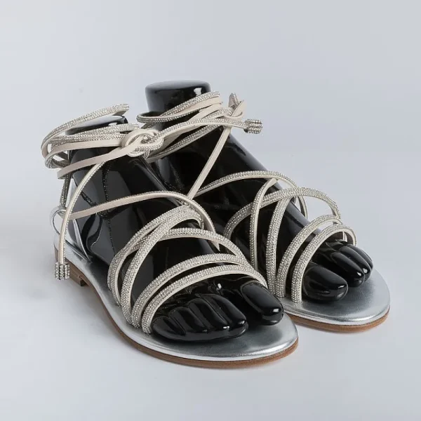 Women PAOLA FIORENZA Low Sandals* - Flat Sandals - Fd22 - Silver