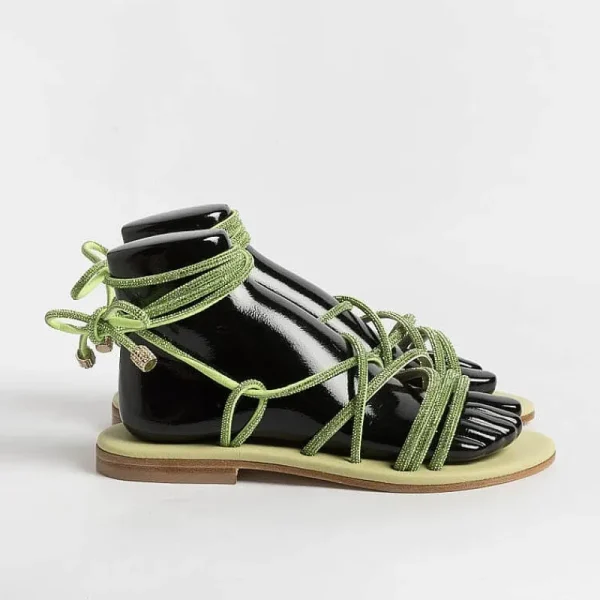 Women PAOLA FIORENZA Low Sandals* - Flat Sandals - Fd22 - Green