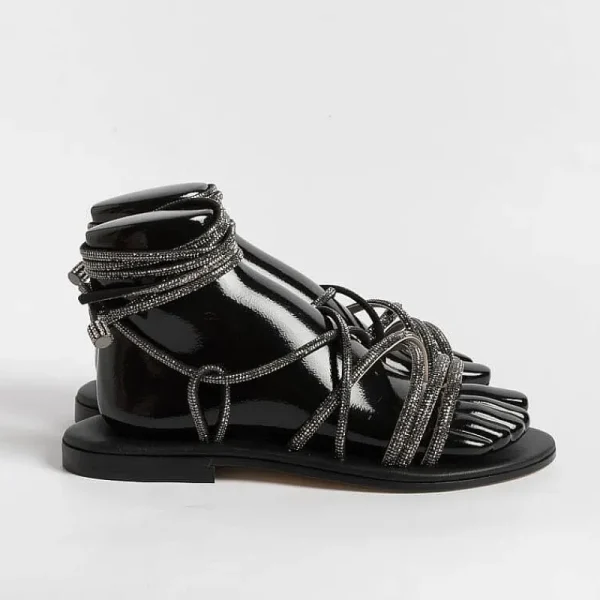 Women PAOLA FIORENZA Low Sandals* - Flat Sandals - Fd22 - Black