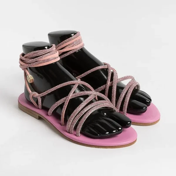 Women PAOLA FIORENZA Low Sandals* - Flat Sandals - Fd22 - Pink