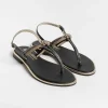 Women PAOLA FIORENZA Flip-Flops Sandals* - Flat Thong Sandals - Ss2378 - Ambra Black