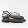 Women PAOLA FIORENZA Flip-Flops Sandals* - Flat Thong Sandals - Ss2336 - Black