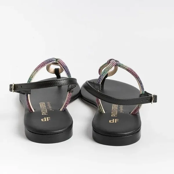 Women PAOLA FIORENZA Low Sandals* - Flat Thong Sandals - Ss2336 - Black