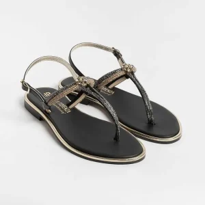 Women PAOLA FIORENZA Low Sandals* - Flat Thong Sandals - Ss2378 - Ambra Black