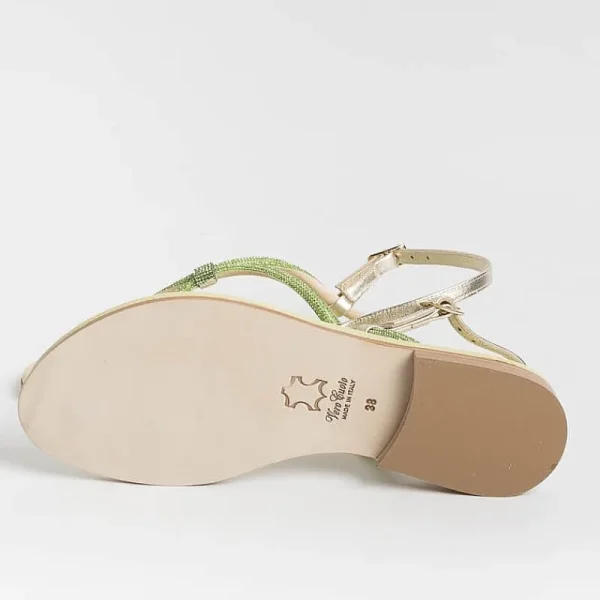 Women PAOLA FIORENZA Low Sandals* - Flat Thong Sandals - Ss2336 - Green