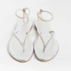 Women PAOLA FIORENZA Low Sandals* - Flat Thong Sandals Fd03 - Silver