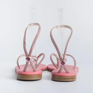 Women PAOLA FIORENZA Flip-Flops Sandals* - Flat Thong Sandals Fd03 - Pink