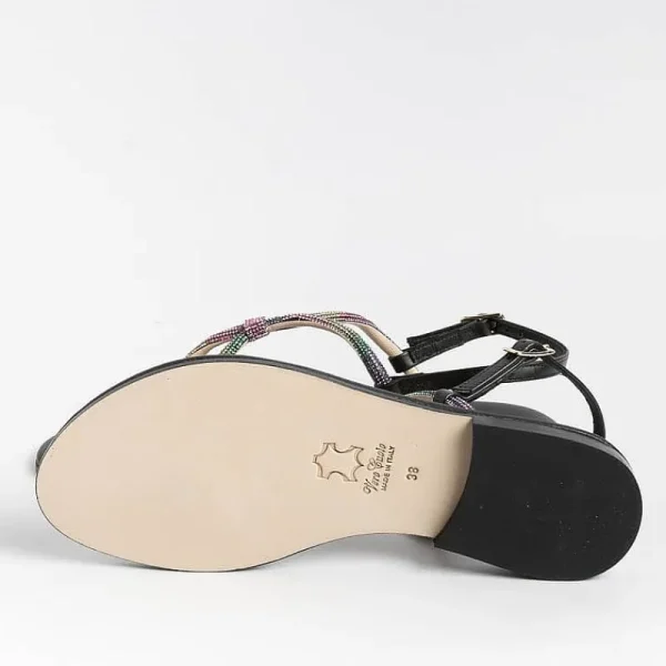 Women PAOLA FIORENZA Low Sandals* - Flat Thong Sandals - Ss2336 - Black