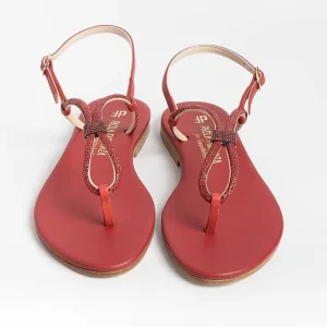 Women PAOLA FIORENZA Low Sandals* - Flat Thong Sandals - Ss2336 - Red