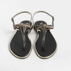 Women PAOLA FIORENZA Flip-Flops Sandals* - Flat Thong Sandals - Ss2378 - Ambra Black