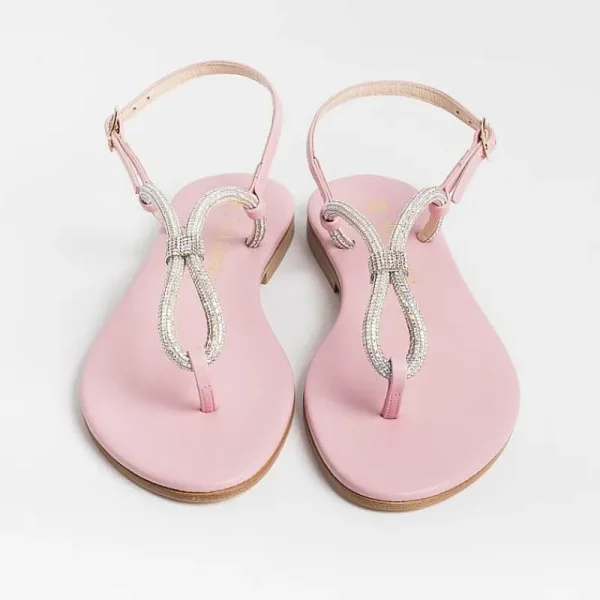 Women PAOLA FIORENZA Low Sandals* - Flat Thong Sandals - Ss2336 - Pink