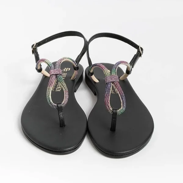 Women PAOLA FIORENZA Low Sandals* - Flat Thong Sandals - Ss2336 - Black