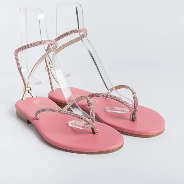 Women PAOLA FIORENZA Flip-Flops Sandals* - Flat Thong Sandals Fd03 - Pink