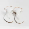 Women PAOLA FIORENZA Flip-Flops Sandals* - Triangle Flat Thong Sandals - White