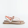 Women PAOLA FIORENZA Flip-Flops Sandals* - Triangle Flat Thong Sandals - Coral