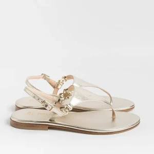 Women PAOLA FIORENZA Flip-Flops Sandals* - Triangle Flat Thong Sandals - Platinum