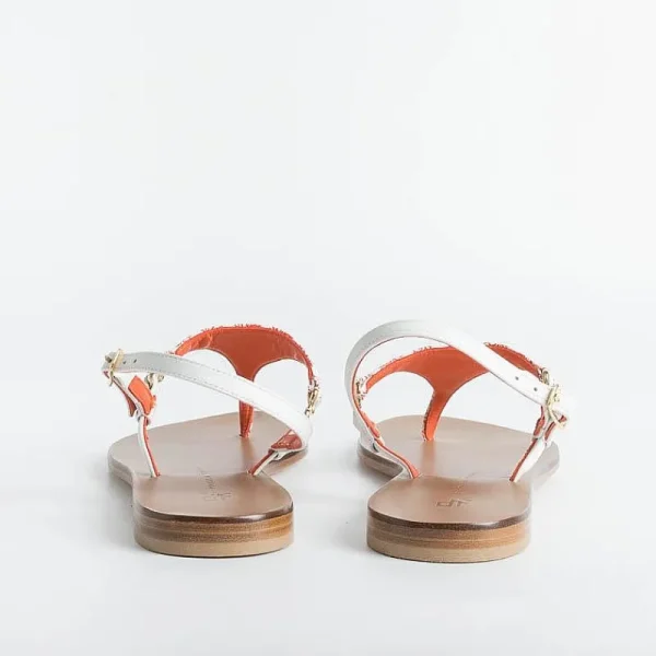 Women PAOLA FIORENZA Flip-Flops Sandals* - Triangle Flat Thong Sandals - Coral