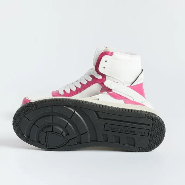 Women Philippe Model Paris Sneakers*Philippe Model - Sneakers Lyhd Cl03 - Lyon - Mix Blanc Fuchsia