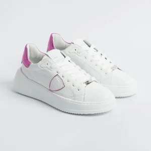 Women Philippe Model Paris Sneakers*Philippe Model - Sneakers Bjld Wm01 - Tres Temple - White Fuchsia