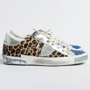 Women Philippe Model Paris Sneakers*Philippe Model - Sneakers Prld Lg01 - Parisx - Leopard Bluette