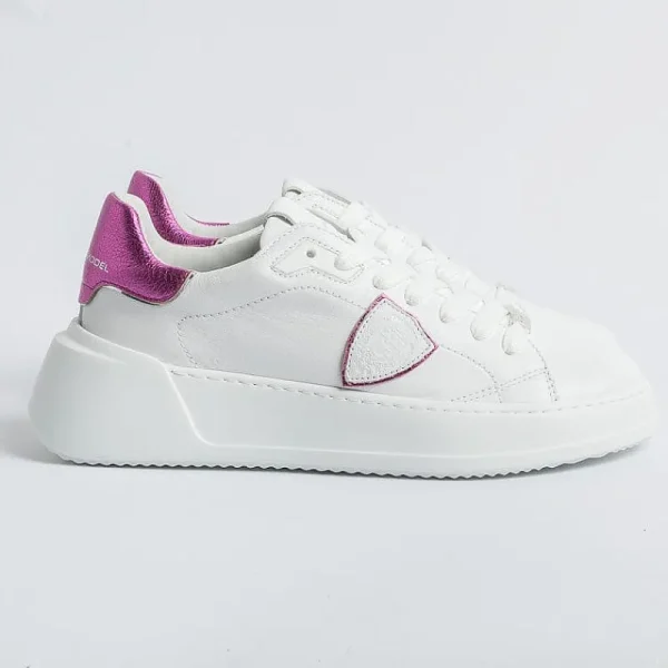 Women Philippe Model Paris Sneakers*Philippe Model - Sneakers Bjld Wm01 - Tres Temple - White Fuchsia