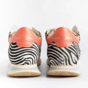 Women Philippe Model Paris Sneakers*Philippe Model - Sneakers Tzld An10 - Tropez - Pop Animal Orange