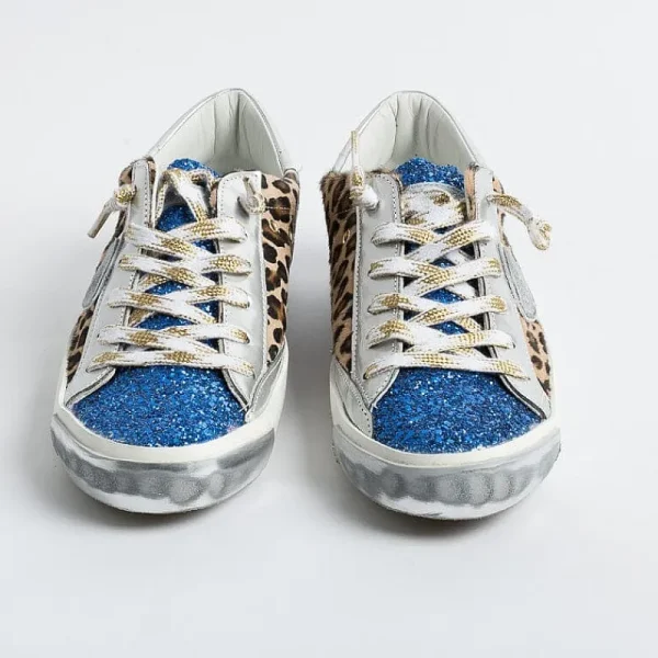 Women Philippe Model Paris Sneakers*Philippe Model - Sneakers Prld Lg01 - Parisx - Leopard Bluette