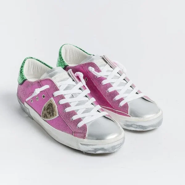 Women Philippe Model Paris Sneakers*Philippe Model - Sneakers Prld Mm01 - Parisx - Metal Fuchsia