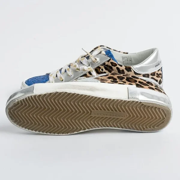 Women Philippe Model Paris Sneakers*Philippe Model - Sneakers Prld Lg01 - Parisx - Leopard Bluette