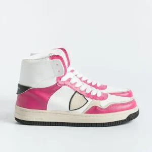 Women Philippe Model Paris Sneakers*Philippe Model - Sneakers Lyhd Cl03 - Lyon - Mix Blanc Fuchsia