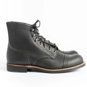 Men Red Wing Shoes Combat Boots*Red Wing - Polish 8084 - Iron Ranger - Black