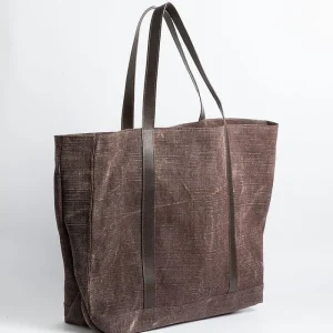 Women SACHET Tote Bags* - Shoulder Bag - 482 - Vintage Dark Brown Fabric