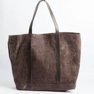 Women SACHET Tote Bags* - Shoulder Bag - 482 - Vintage Dark Brown Fabric