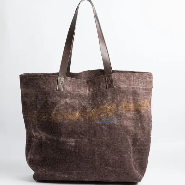 Women SACHET Tote Bags* - Shoulder Bag - 485 - Vintage Dark Brown Fabric