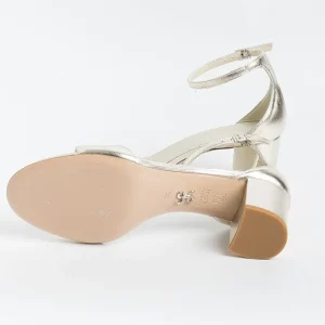 Women SERGIO LEVANTESI Ceremony - Shoes And Clutches* - Sandals With Heels - Easy - Platinum Laminate