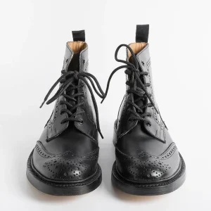 Men Tricker's Combat Boots* - Combat Boot - Black Stow - Leather Bottom