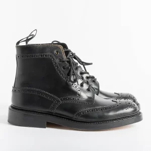 Men Tricker's Combat Boots* - Combat Boot - Black Stow - Leather Bottom