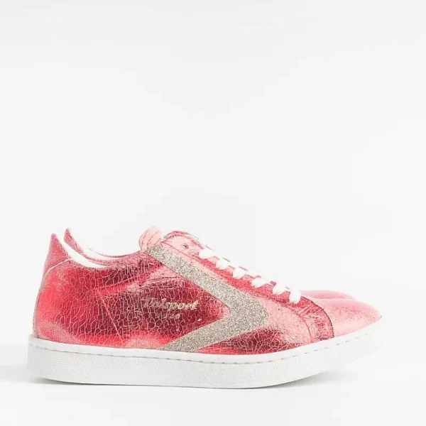 Women VALSPORT 1920 Sneakers*Valsport - Tournament Sneakers - Crack Red Glitter Bordeau