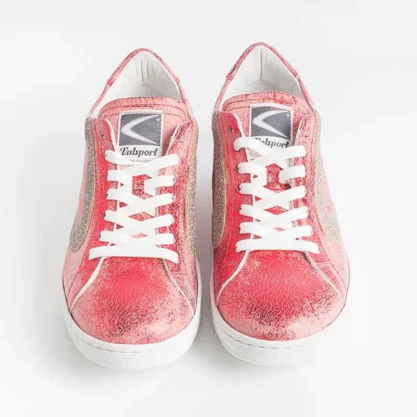 Women VALSPORT 1920 Sneakers*Valsport - Tournament Sneakers - Crack Red Glitter Bordeau