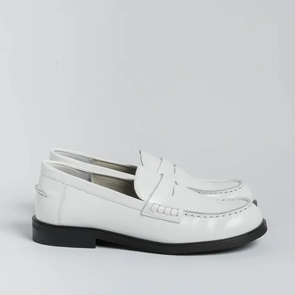 Women POESIE VENEZIANE Loafers*Venetian Poems - Moccasin - Jpg30New - White Abrasivato